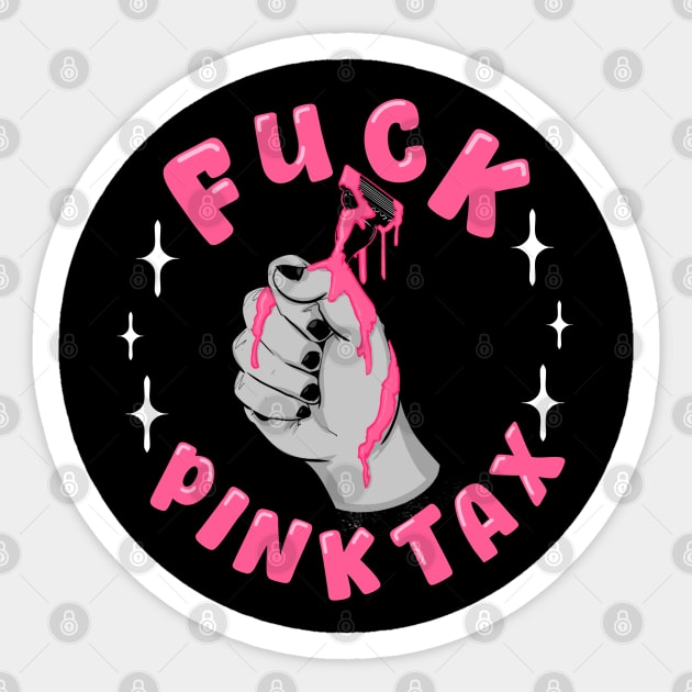 Fuck Pink Tax Sticker by LVBart